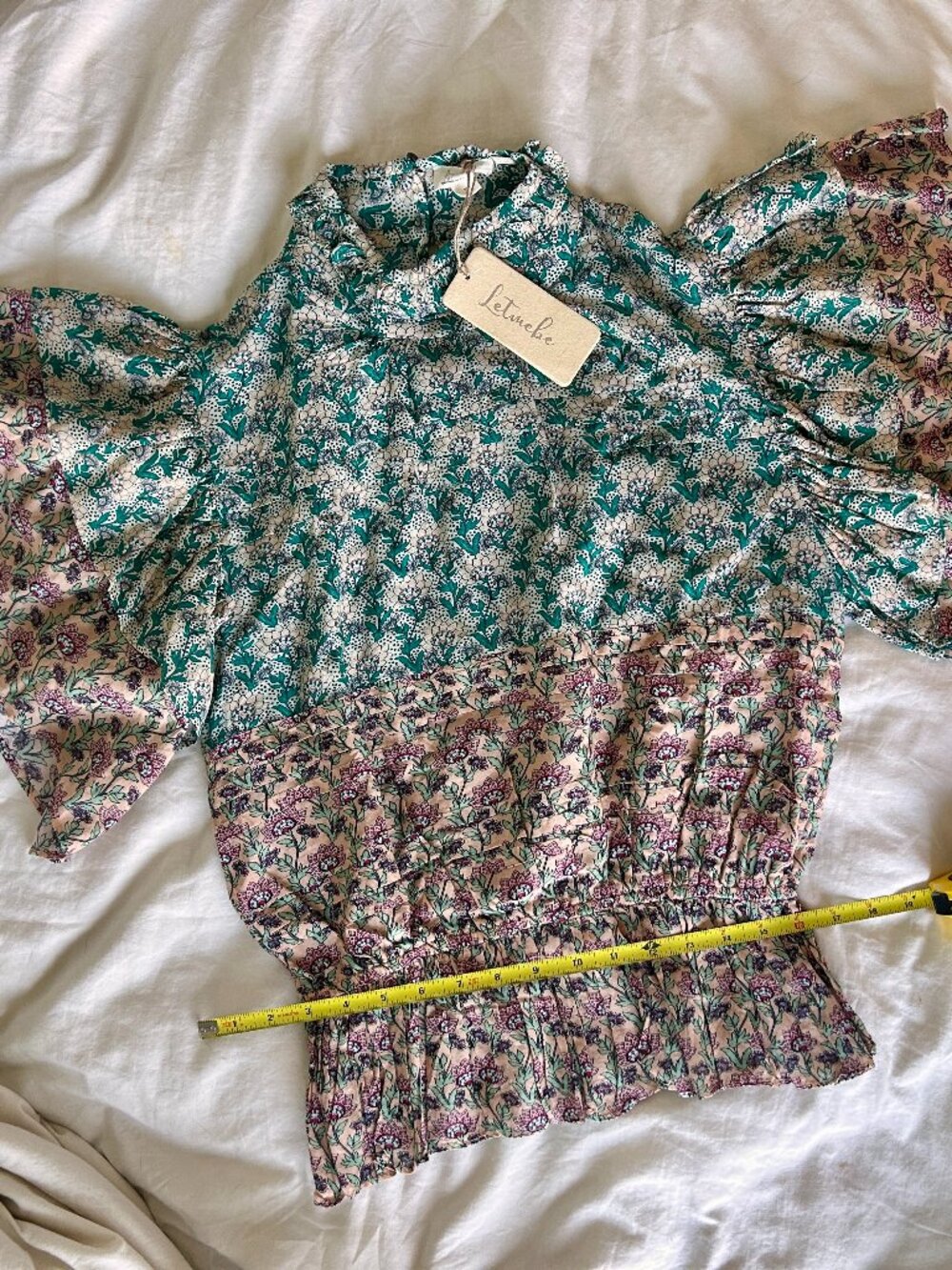 Anthropologie Let Me Be Floral high-necked top NWT - MEDIUM - Picture 5 of 8